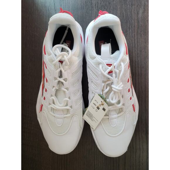 Reebok Solution Mid Basketball Shoes Size Men's 10.5 Women's 12 Red White Gold - Picture 4 of 9
